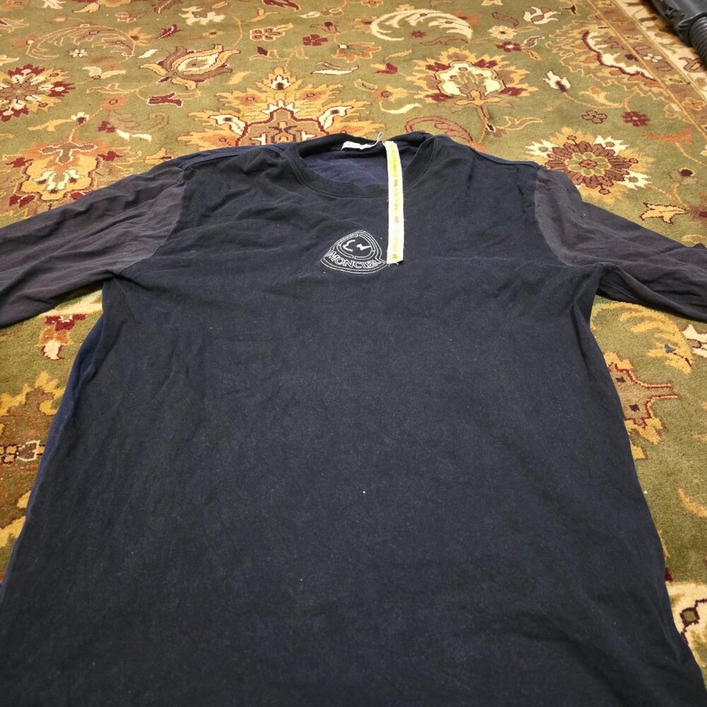 Moncler fragement long sleeve t shirt black/grey large Unique